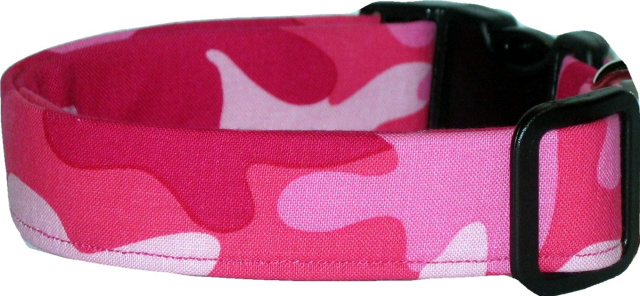 Shades of Pink Camo Handmade Dog Collar